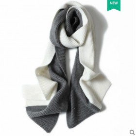 100%Cashmere Scarf Women Men Solid Color Warm Winter Scarfs Coffee